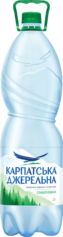 Вода мінеральна КАРПАТСЬКА ДЖЕРЕЛЬНА, слабогазована, 2л